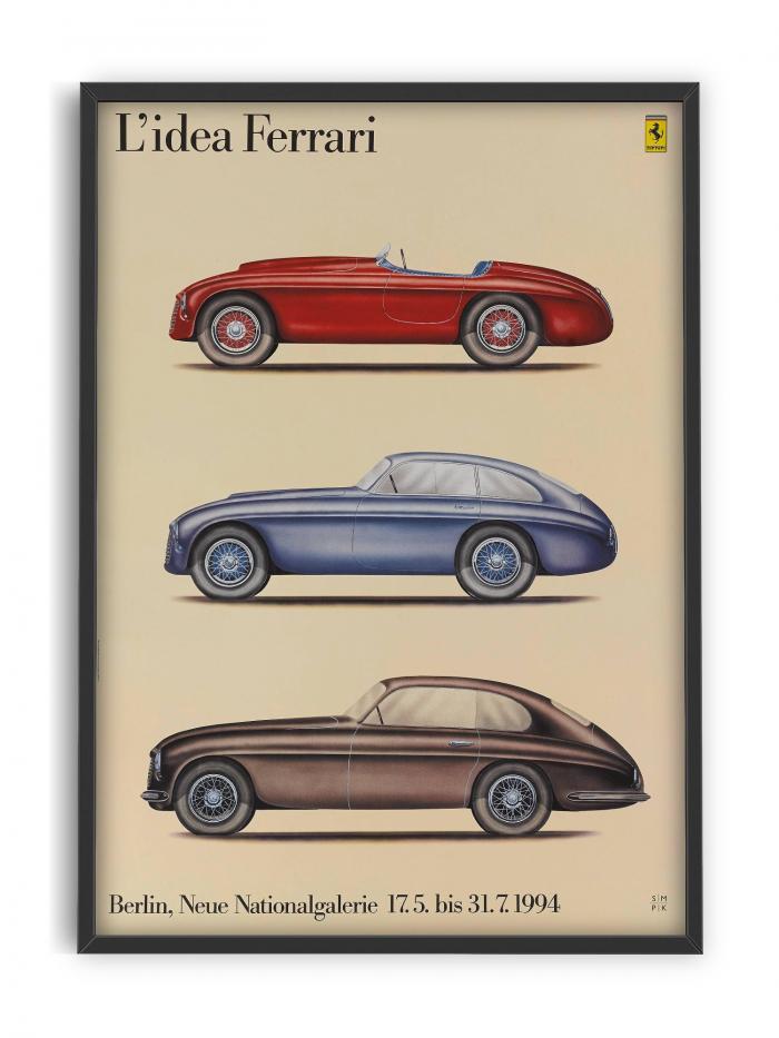 Vintage L'idea Ferrari - Art Print - Poster - 24x36 inch