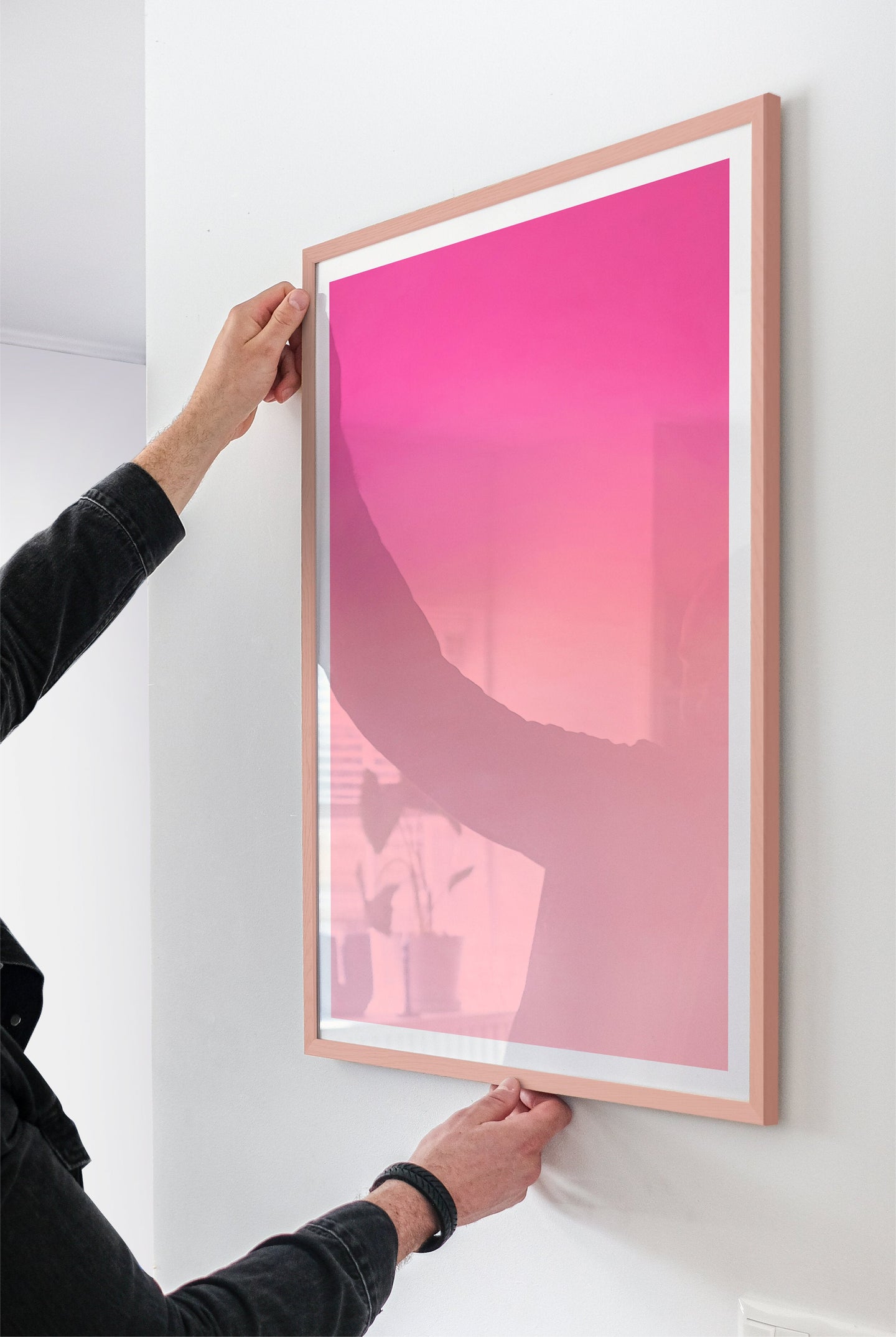 Pink Wood Frame