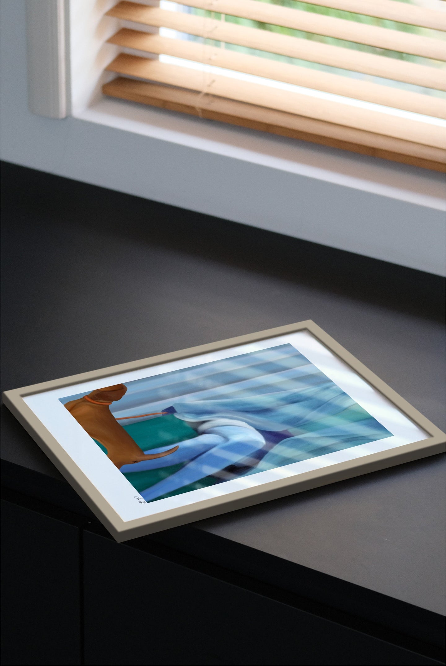 Warm Grey Wood Frame