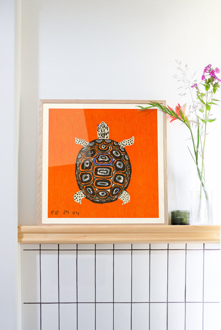 Enikő Eged - Turtle Orange | Art print Poster