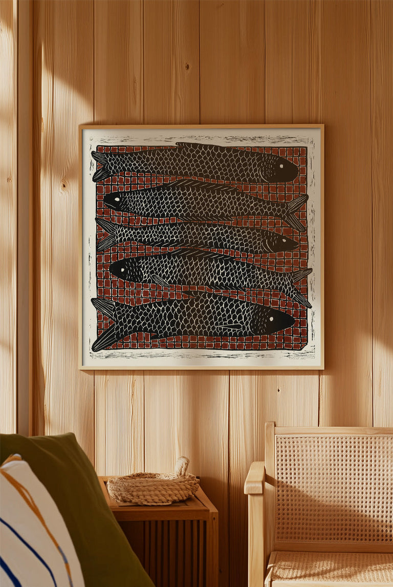 Chear Morn - Grilled Fish | Art print Poster