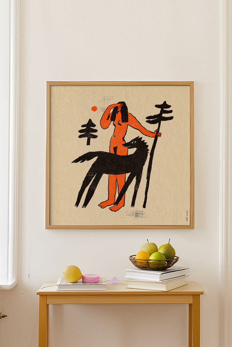 Enikő Eged - Girl and Wolf | Art print Poster