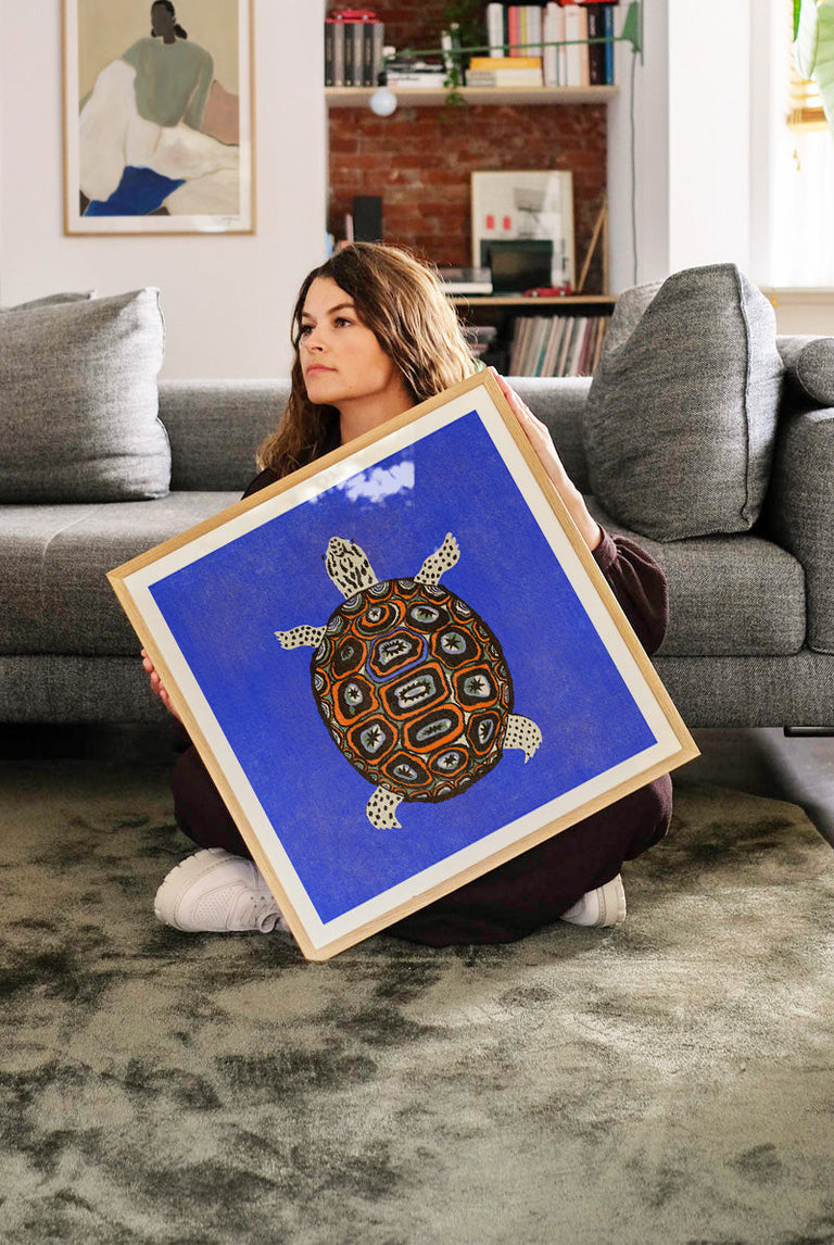 Enikő Eged - Turtle Blue | Art print Poster