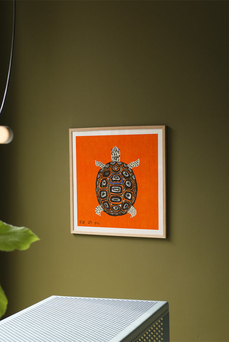 Enikő Eged - Turtle Orange | Art print Poster