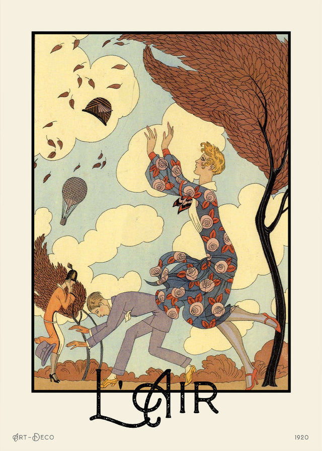 Vintage George Barbier Art - L' Air