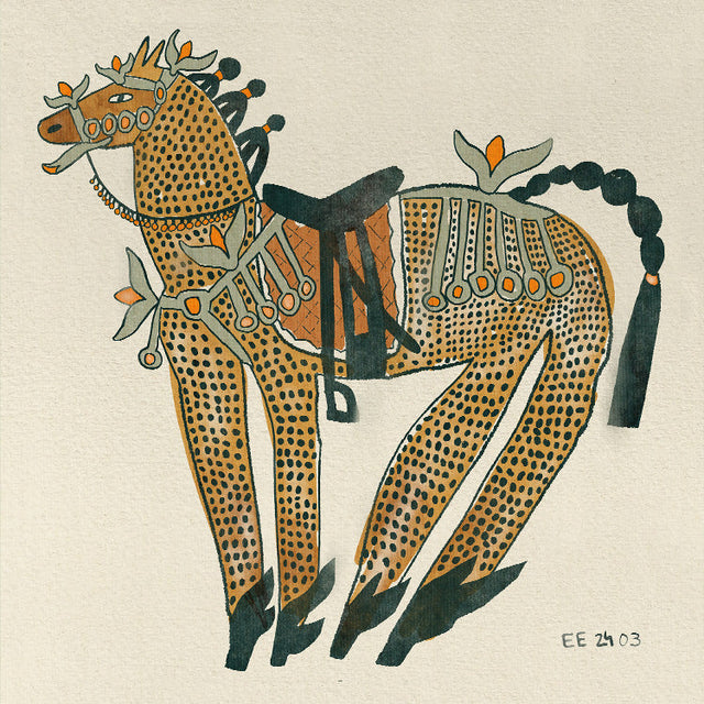 Enikő Eged - Scythian spotted horse | Art print Poster