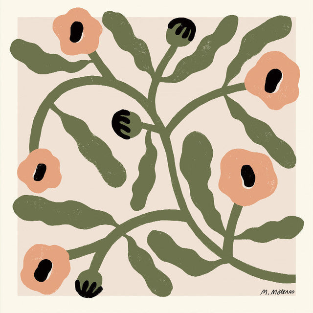 Madelen - Beige Poppies | Art print Poster