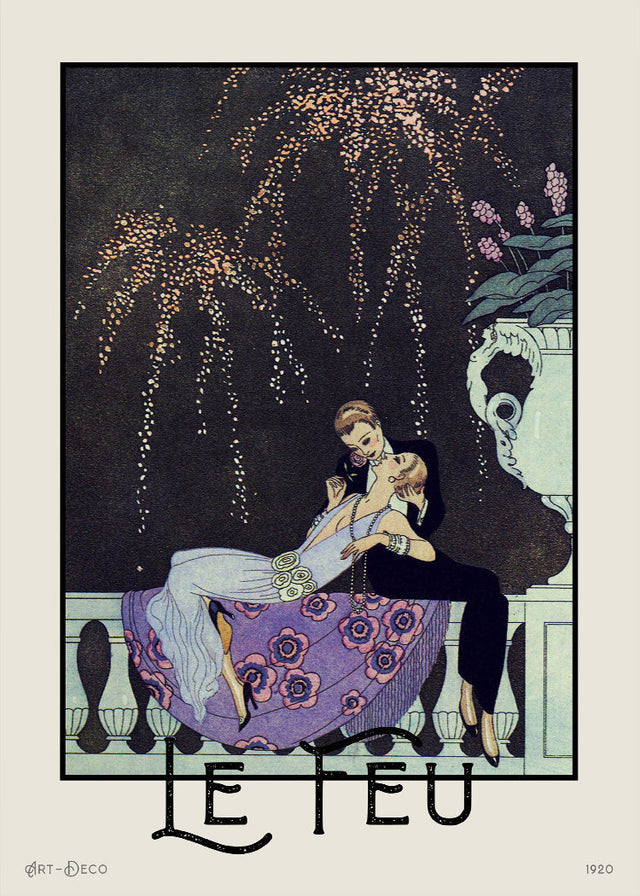 Vintage George Barbier Art - Le Feu