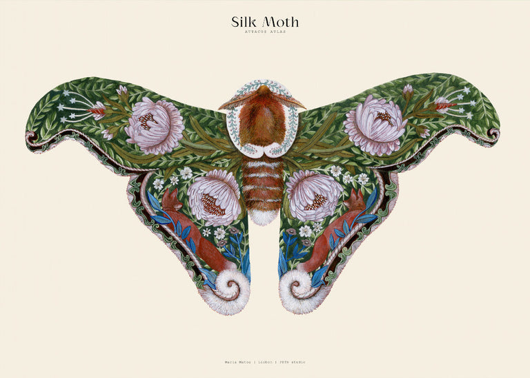 Matos - W. Morris inspired - Silk Moths No.7