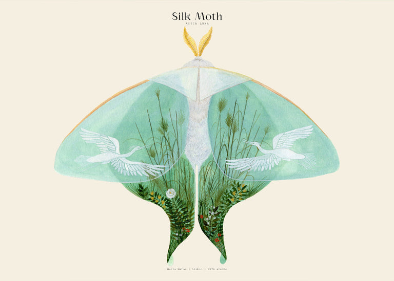 Matos - W. Morris inspired - Silk Moths No.8