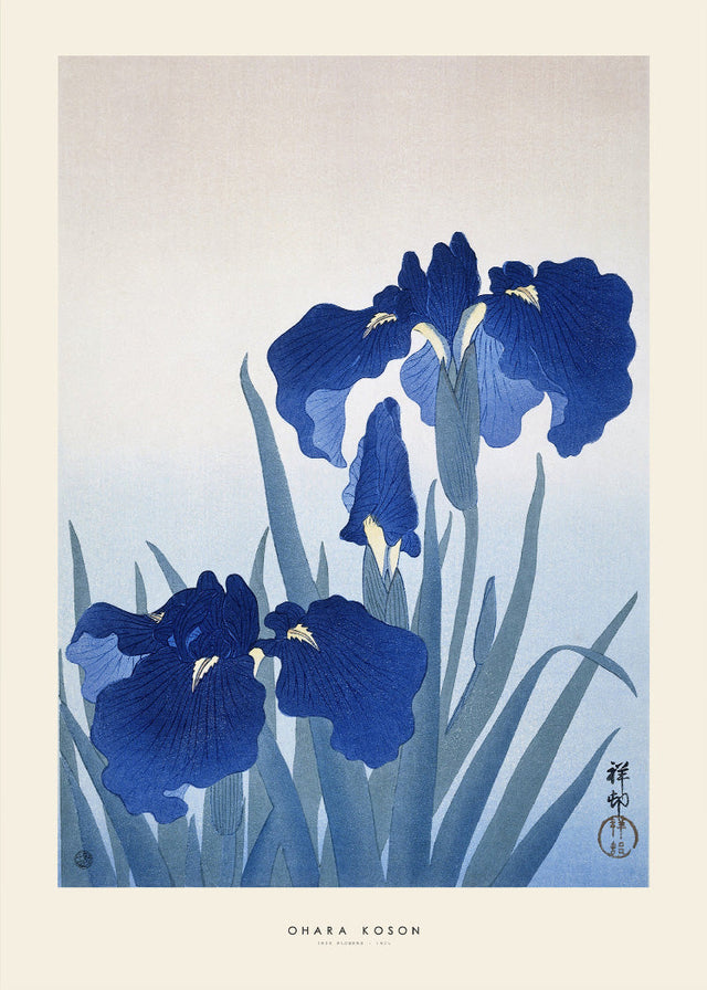 Ohara Koson - Iris flowers