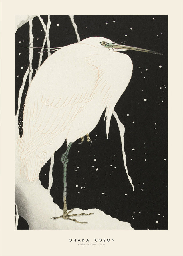 Ohara Koson - Heron in snow