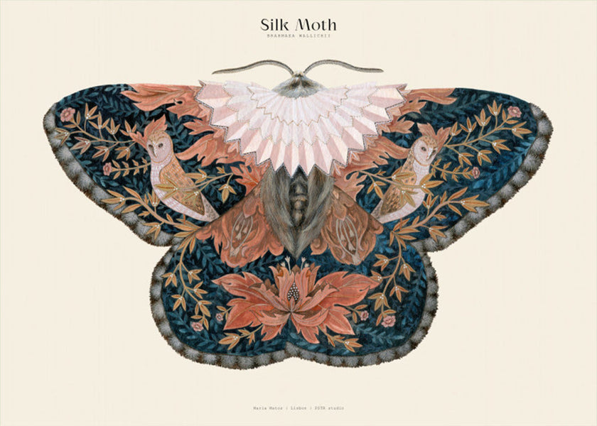 Matos - W. Morris inspired - Silk Moths No.9