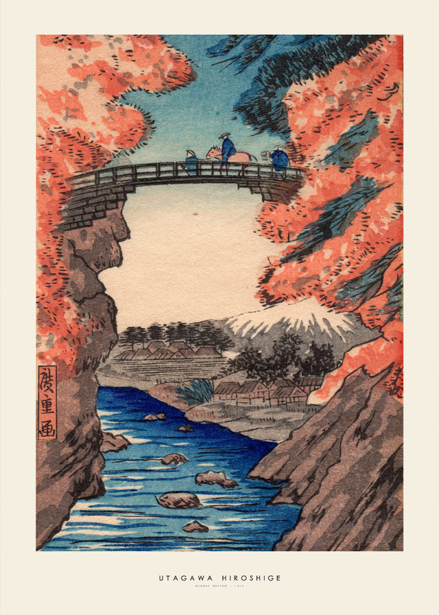 Utagawa Hiroshige - Monkey Bridge