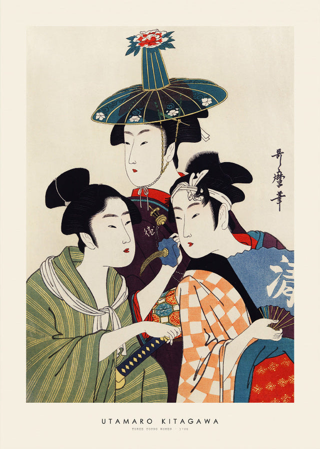 Utamaro Kitagawa - Three young women