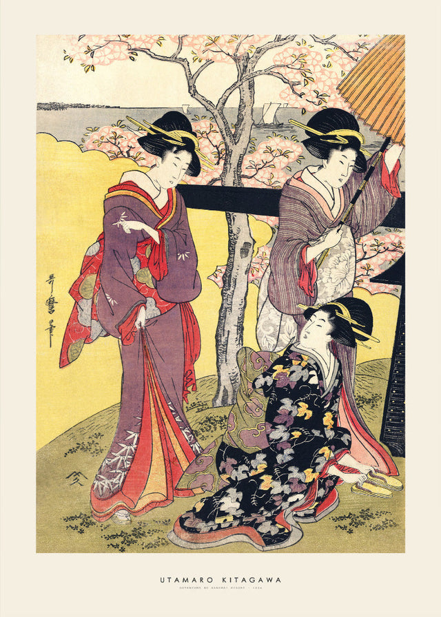 Utamaro Kitagawa - Gotenyama no Hanami Hidari