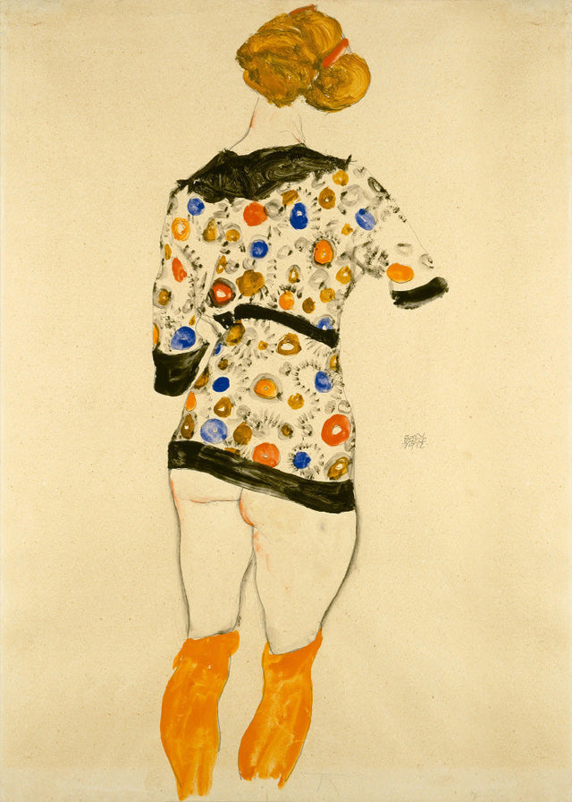 E. Schiele - Flower Dress