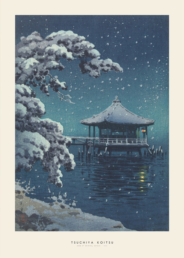 Tsuchiya Koitsu - Snow at Ukimido