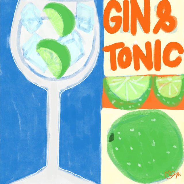 Elin PK - Gin & Tonic Cocktail | Art print Poster