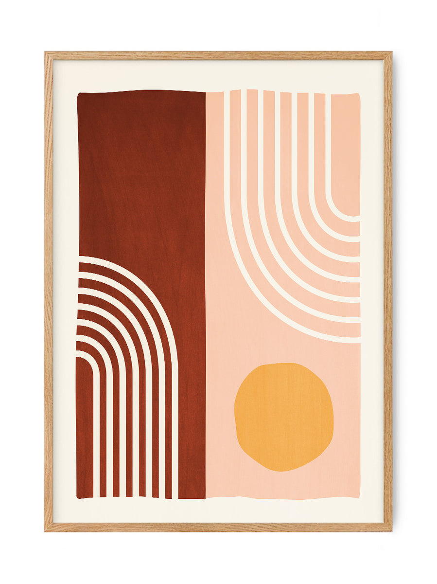 Abstract Modern Art Poster - Mid Century minimalist – PSTR studio